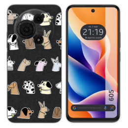 Funda Silicona para TCL 605 diseño Perros Dibujos