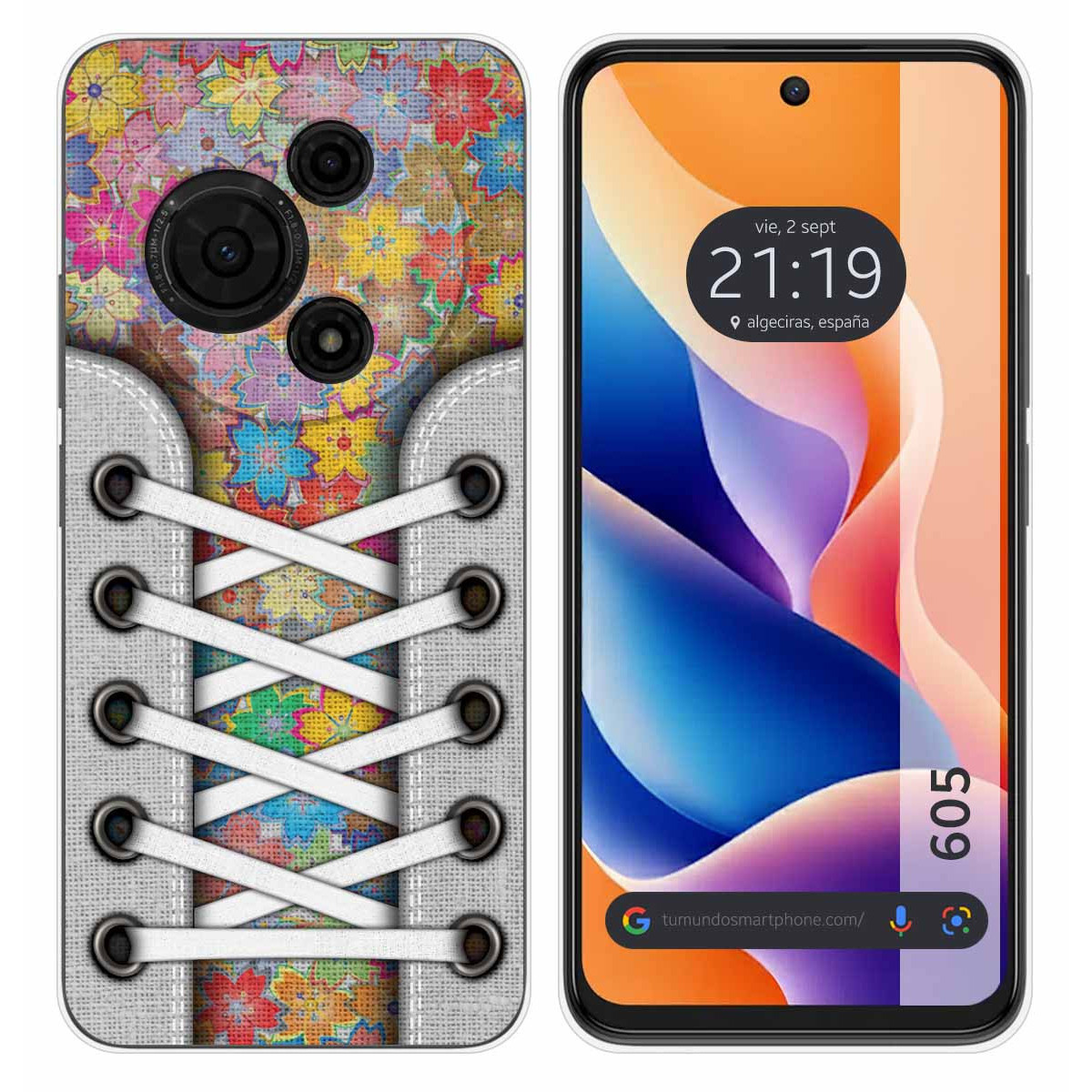 Funda Silicona para TCL 605 diseño Zapatillas 05 Dibujos