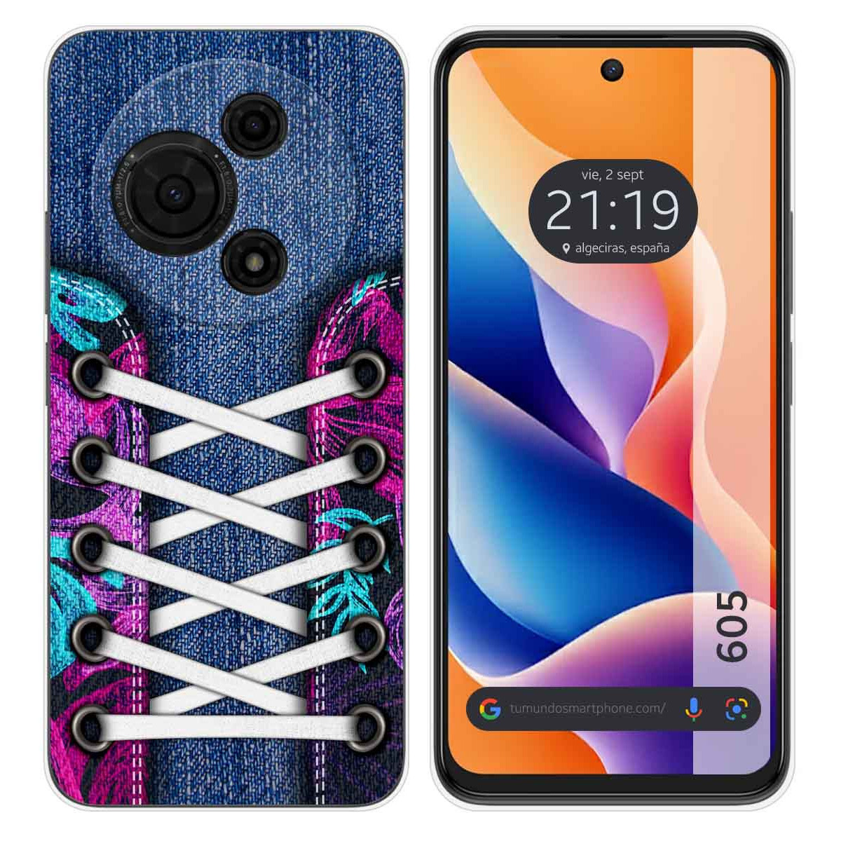 Funda Silicona para TCL 605 diseño Zapatillas 06 Dibujos