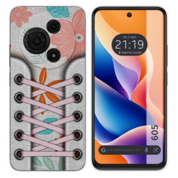 Funda Silicona para TCL 605 diseño Zapatillas 09 Dibujos
