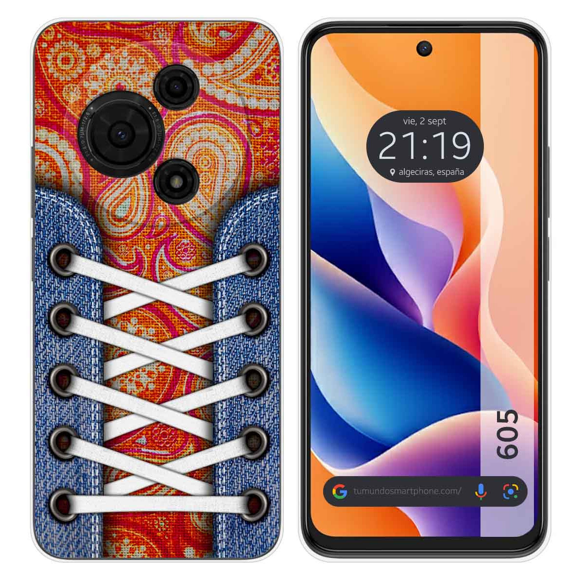 Funda Silicona para TCL 605 diseño Zapatillas 10 Dibujos