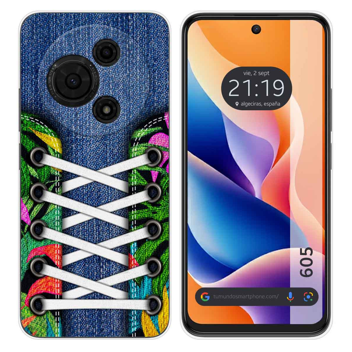 Funda Silicona para TCL 605 diseño Zapatillas 13 Dibujos