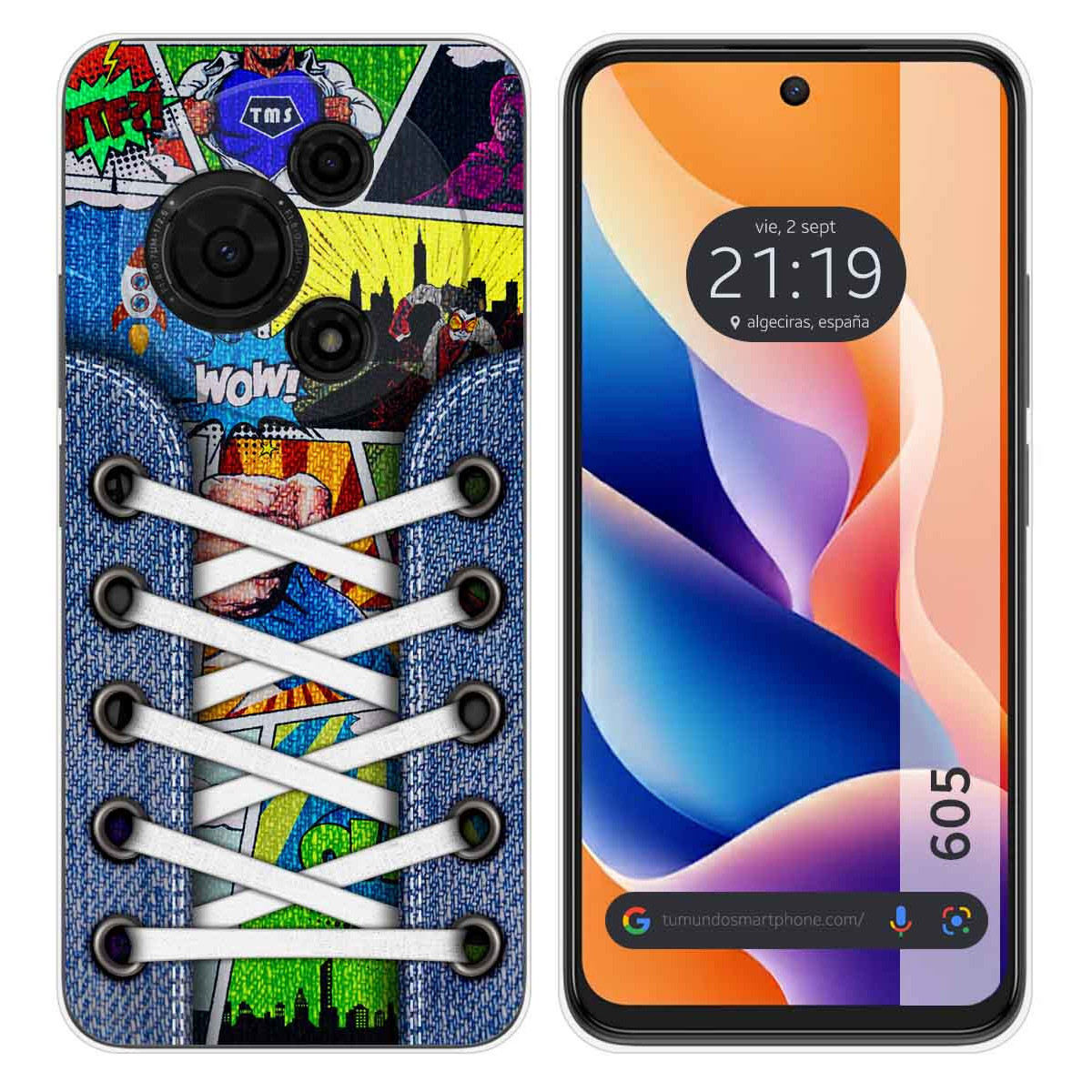 Funda Silicona para TCL 605 diseño Zapatillas 14 Dibujos