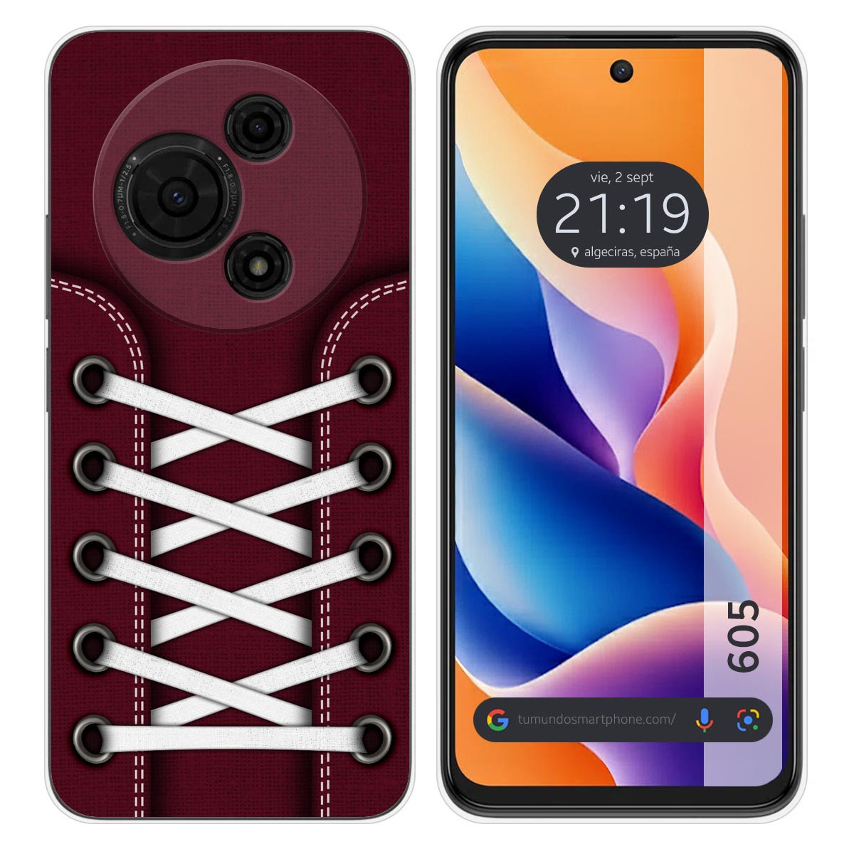 Funda Silicona para TCL 605 diseño Zapatillas 17 Dibujos