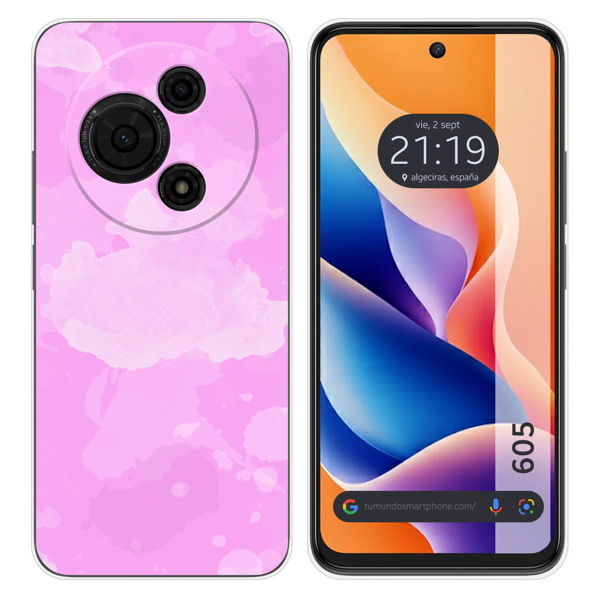 Funda Silicona para TCL 605 diseño Acuarela 04 Dibujos