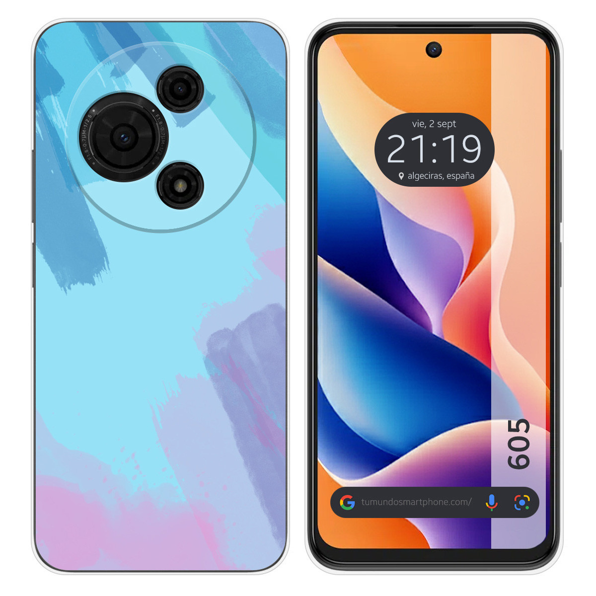 Funda Silicona para TCL 605 diseño Acuarela 10 Dibujos