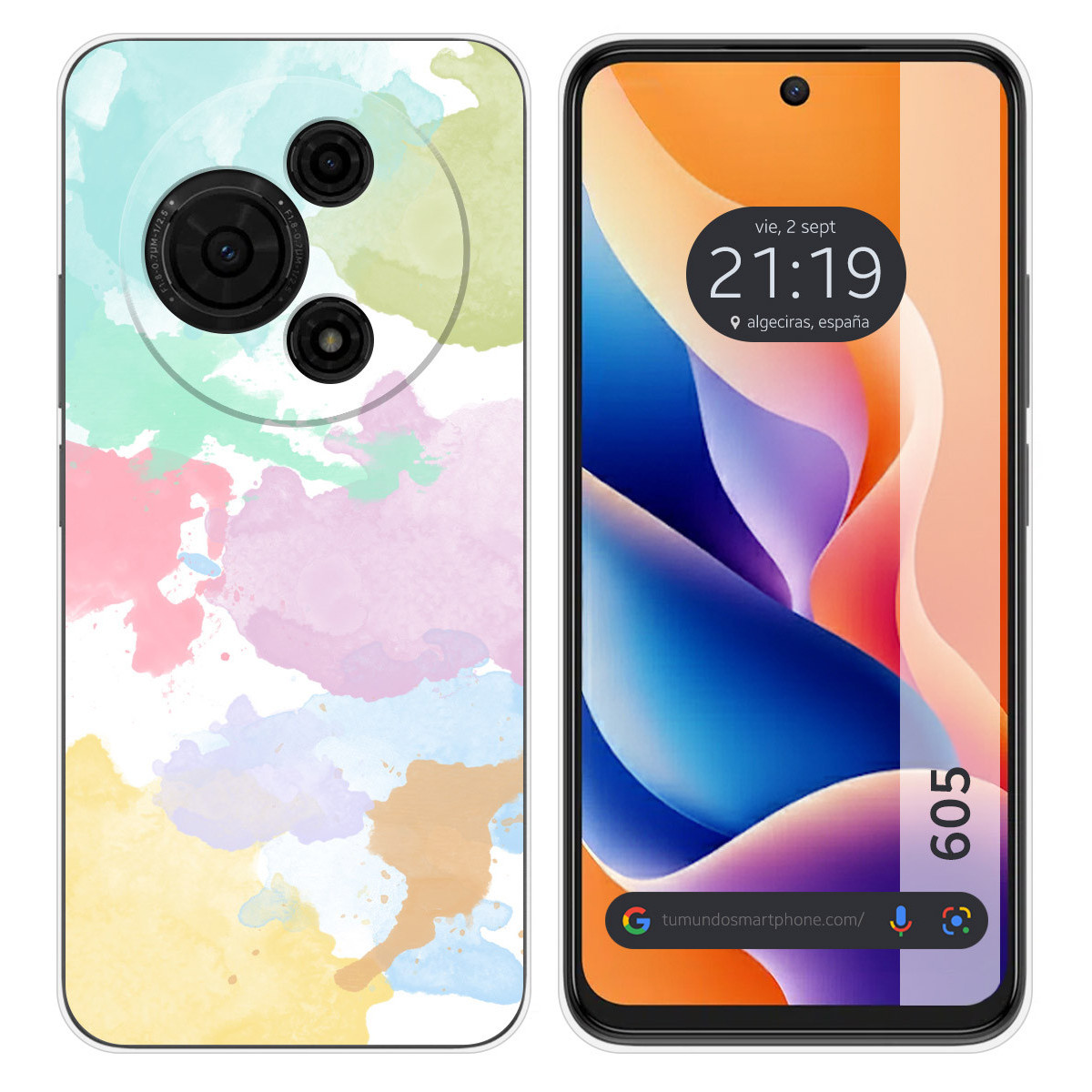 Funda Silicona para TCL 605 diseño Acuarela 11 Dibujos