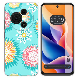 Funda Silicona para TCL 605 diseño Flores 05 Dibujos