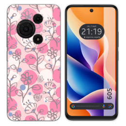Funda Silicona para TCL 605 diseño Flores 07 Dibujos