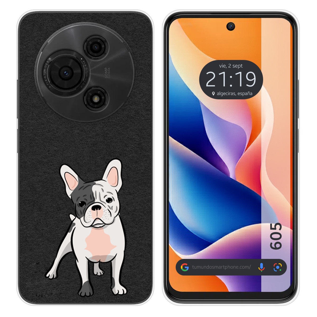 Funda Silicona para TCL 605 diseño Perros 06 Dibujos
