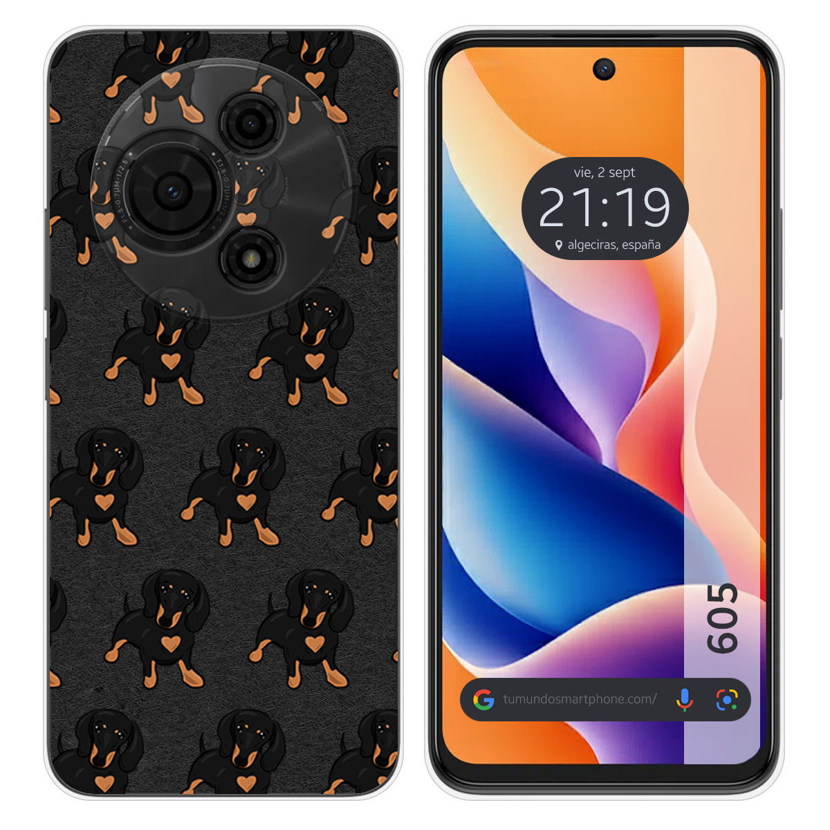 Funda Silicona para TCL 605 diseño Perros 10 Dibujos