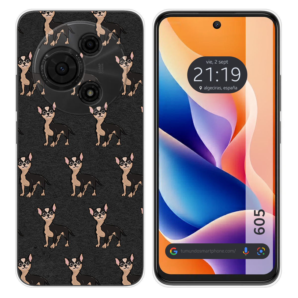 Funda Silicona para TCL 605 diseño Perros 11 Dibujos