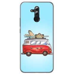 Funda Gel Tpu para Huawei Mate 20 Lite Diseño Furgoneta Dibujos