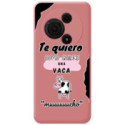 Funda Silicona Líquida Rosa para TCL 605 diseño Vaca Dibujos