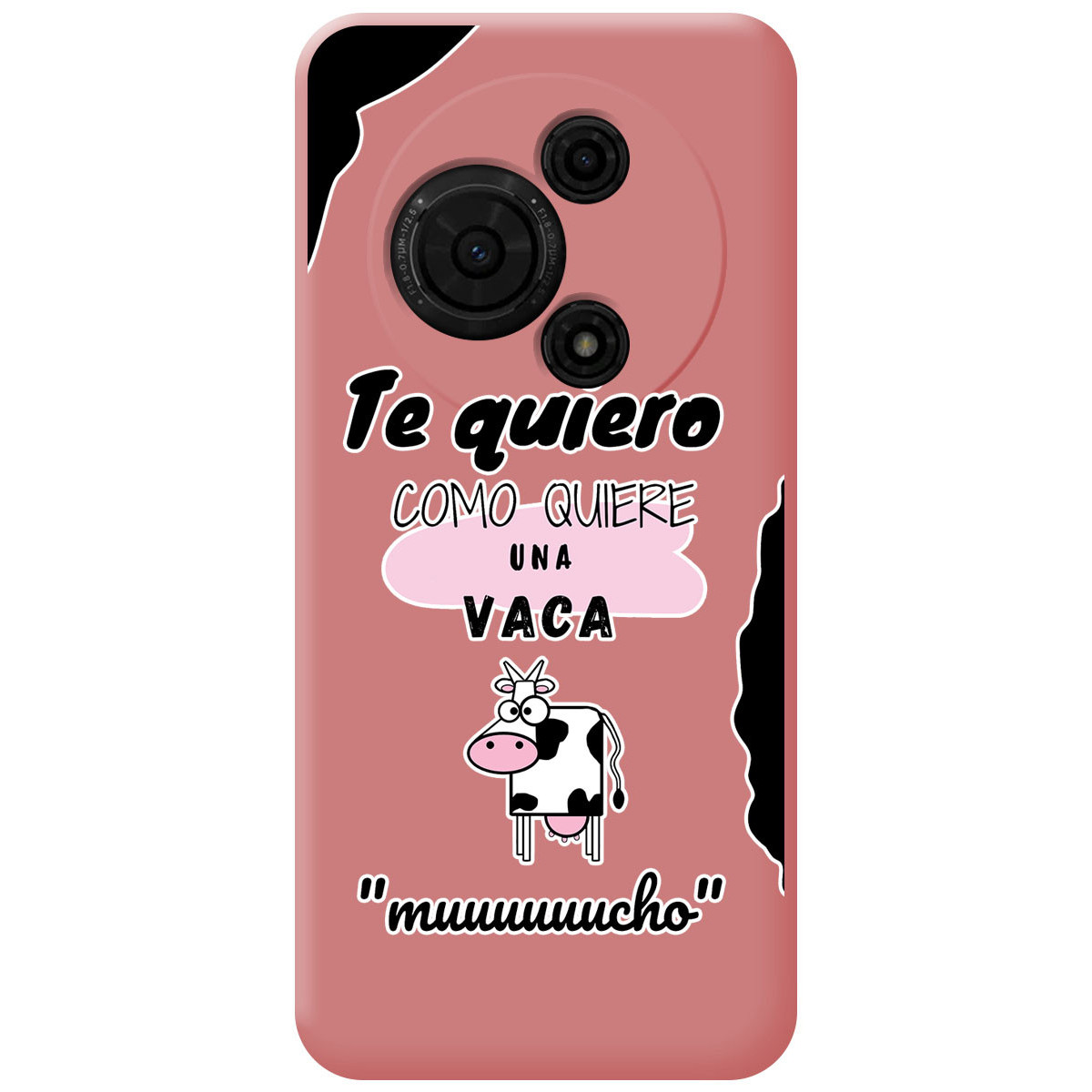 Funda Silicona Líquida Rosa para TCL 605 diseño Vaca Dibujos