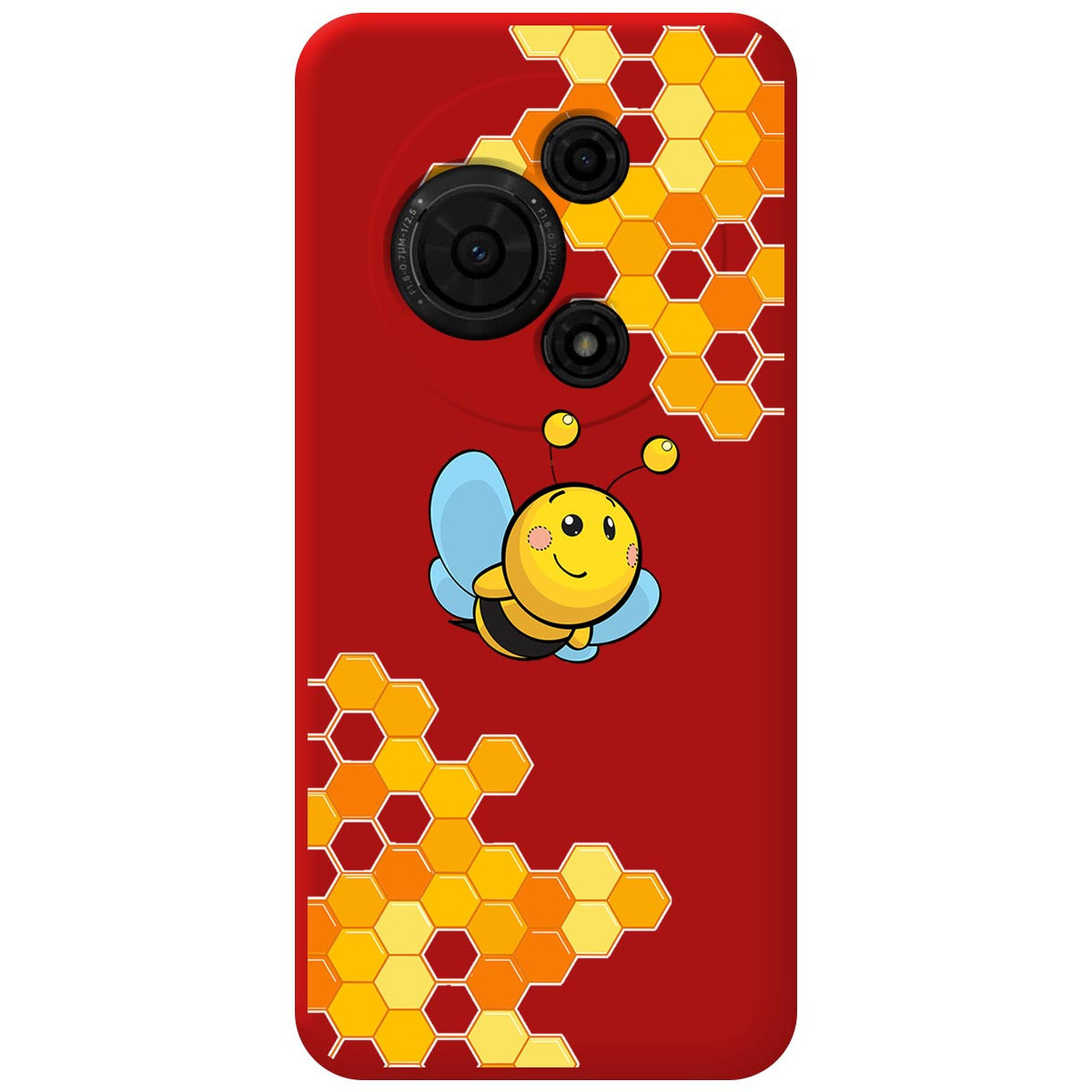 Funda Silicona Líquida Roja para TCL 605 diseño Abeja Dibujos