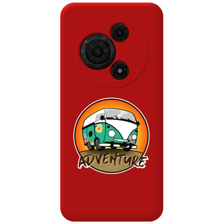 Funda Silicona Líquida Roja para TCL 605 diseño Adventure Dibujos