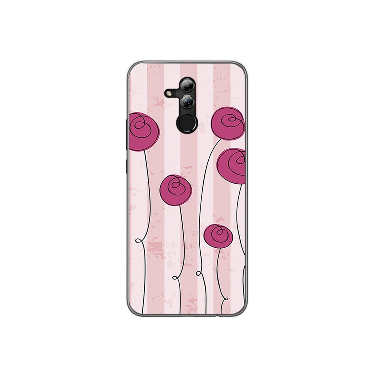 Funda Gel Tpu para Huawei Mate 20 Lite Diseño Flores Vintage Dibujos