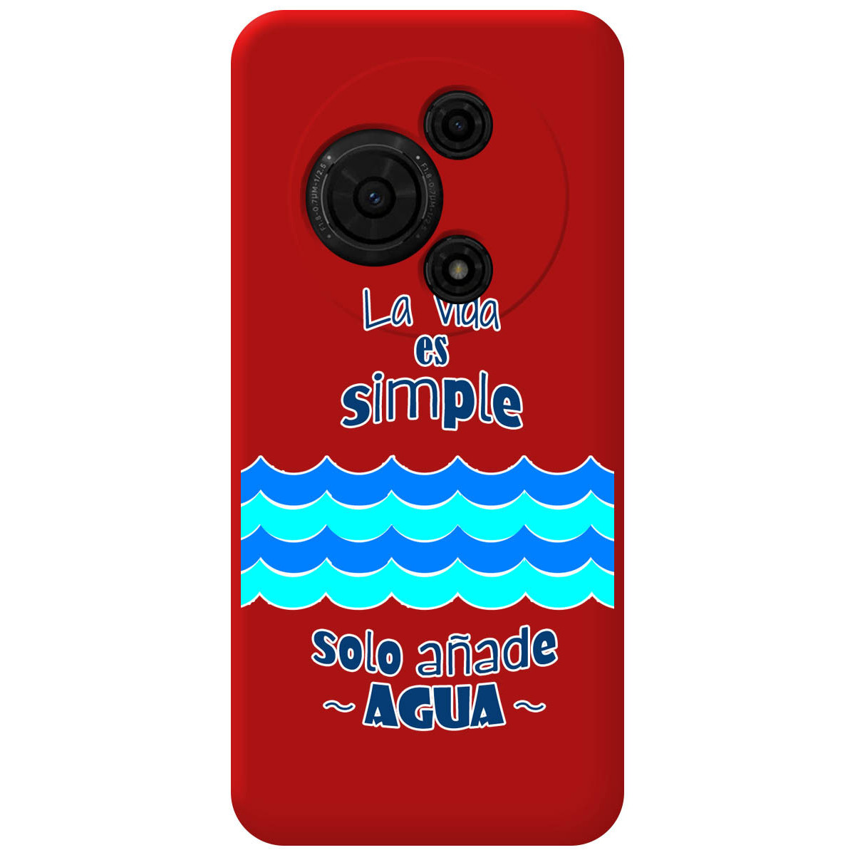 Funda Silicona Líquida Roja para TCL 605 diseño Agua Dibujos