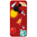 Funda Silicona Líquida Roja para TCL 605 diseño Espacio Dibujos