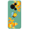 Funda Silicona Líquida Verde para TCL 605 diseño Abeja Dibujos