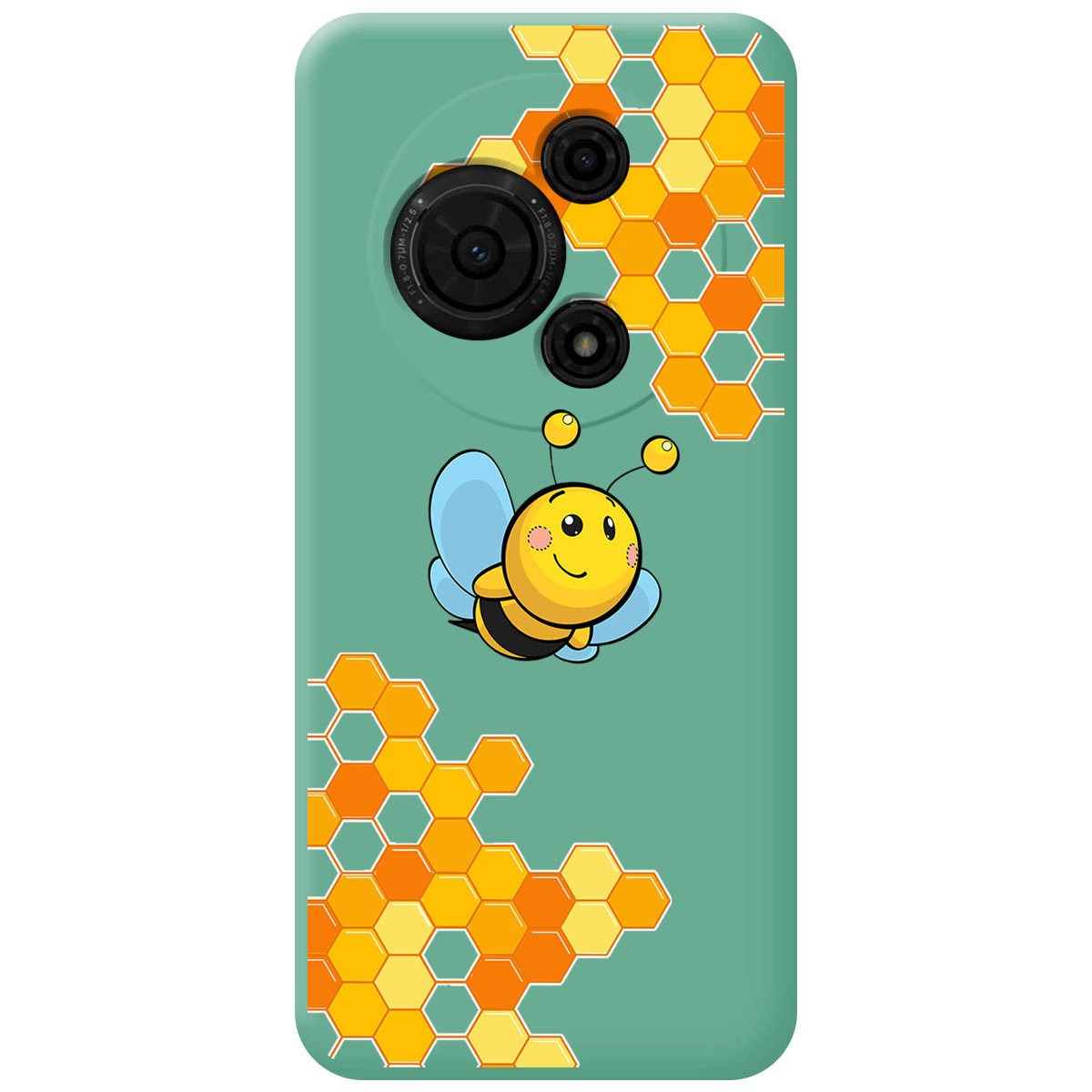 Funda Silicona Líquida Verde para TCL 605 diseño Abeja Dibujos