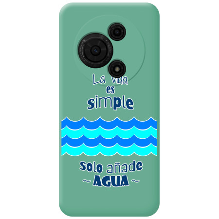 Funda Silicona Líquida Verde para TCL 605 diseño Agua Dibujos