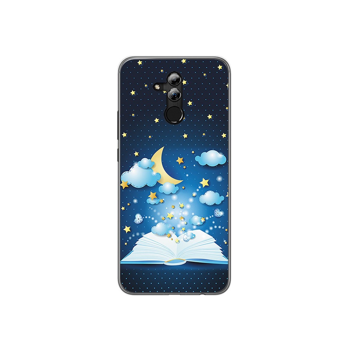 Funda Gel Tpu para Huawei Mate 20 Lite Diseño Libro Cuentos Dibujos