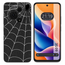 Funda Silicona Transparente para TCL 60 SE diseño Araña Dibujos