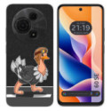 Funda Silicona Transparente para TCL 60 SE diseño Avestruz Dibujos