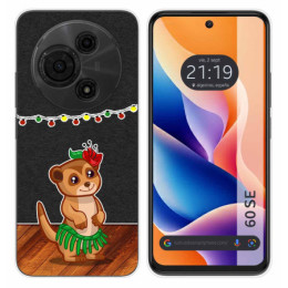 Funda Silicona Transparente para TCL 60 SE diseño Suricata Dibujos