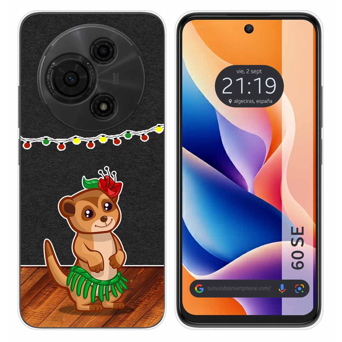 Funda Silicona Transparente para TCL 60 SE diseño Suricata Dibujos