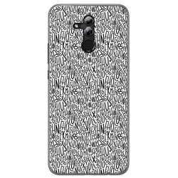 Funda Gel Tpu para Huawei Mate 20 Lite Diseño Letras Dibujos