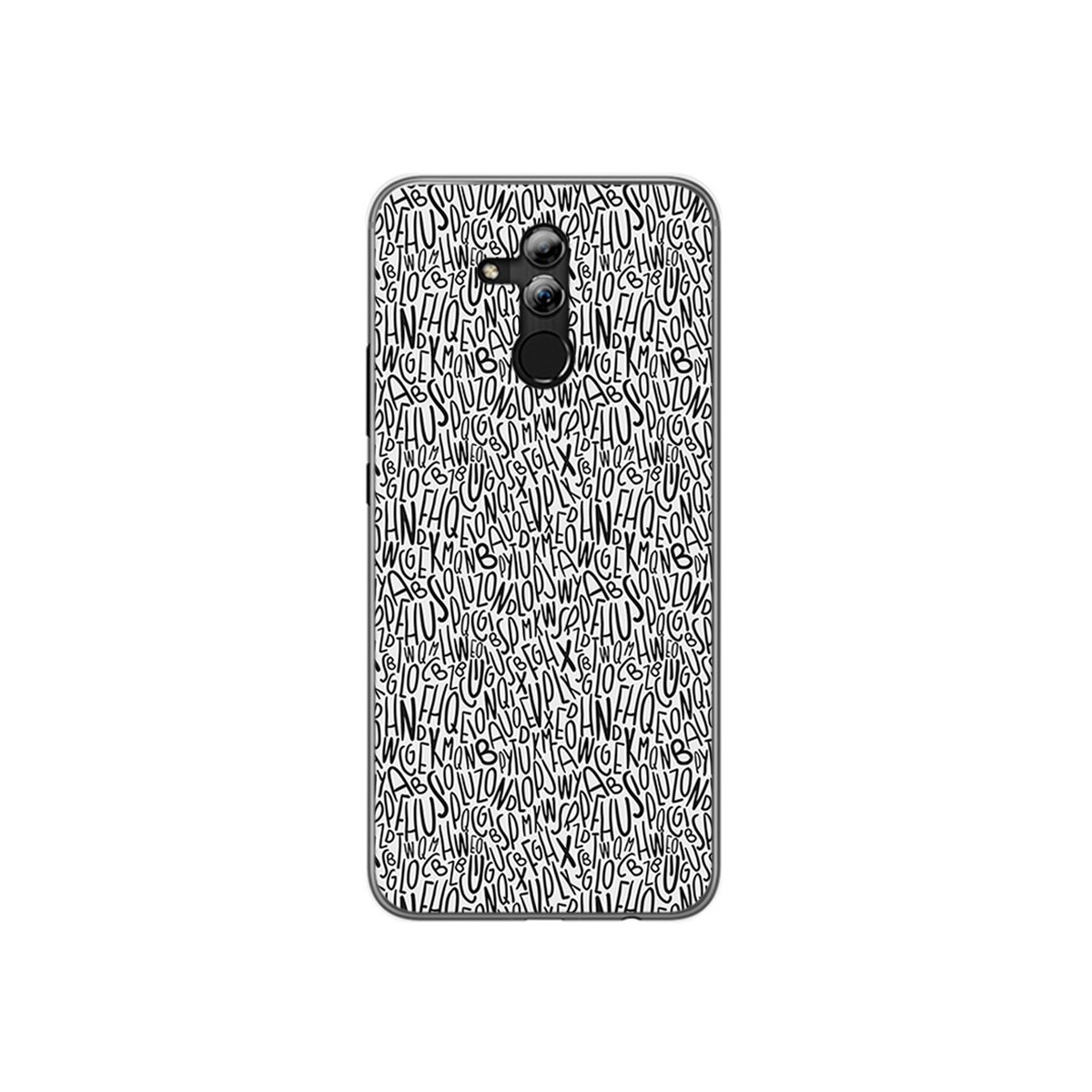 Funda Gel Tpu para Huawei Mate 20 Lite Diseño Letras Dibujos