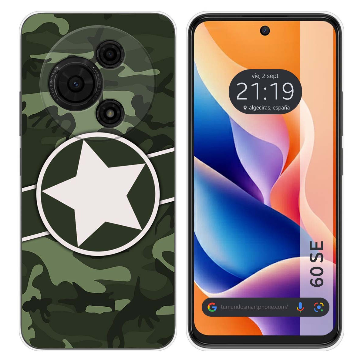 Funda Silicona para TCL 60 SE diseño Camuflaje 01 Dibujos