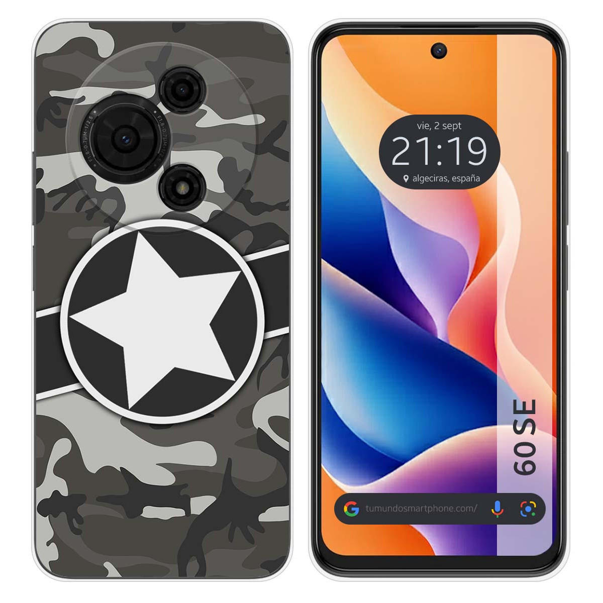 Funda Silicona para TCL 60 SE diseño Camuflaje 02 Dibujos