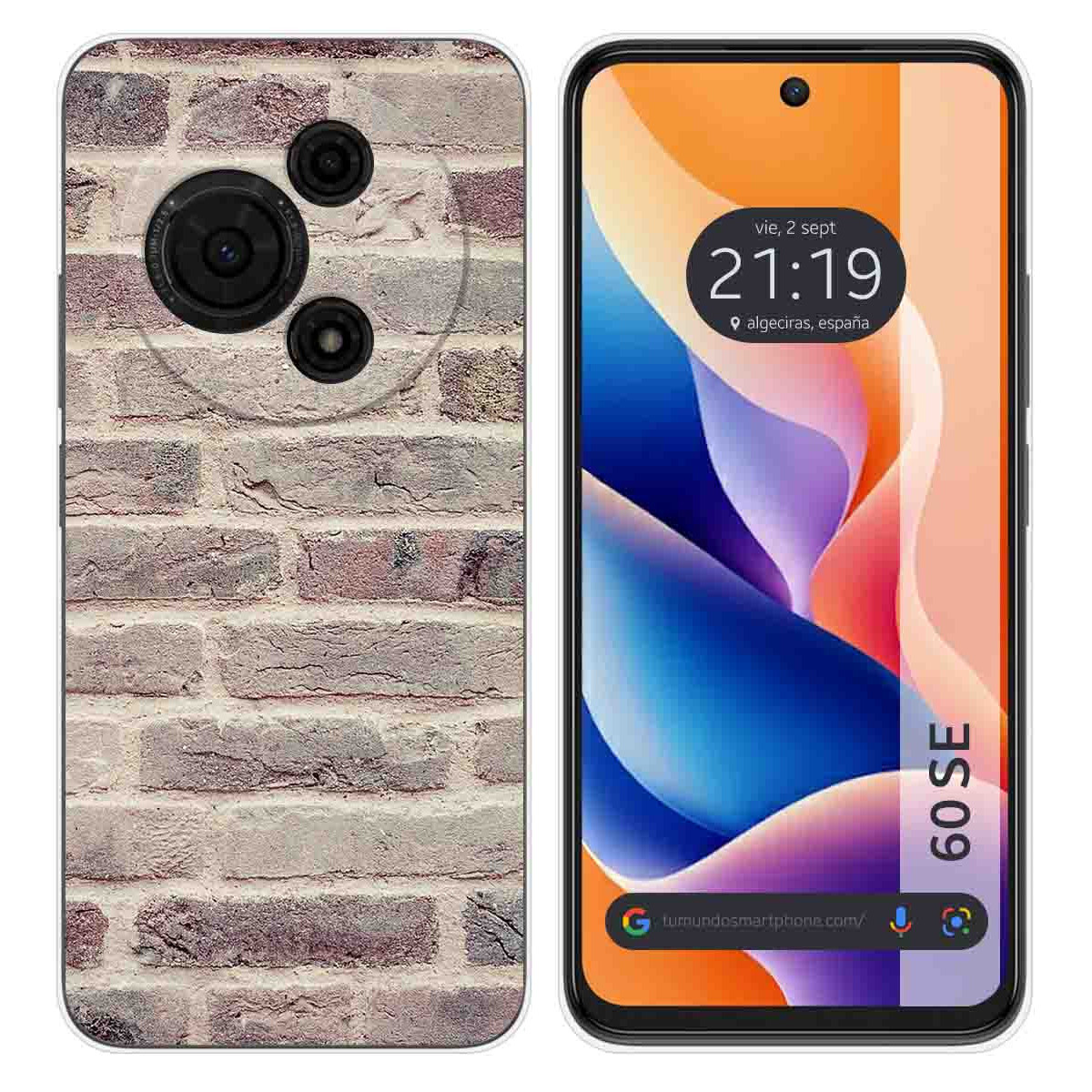 Funda Silicona para TCL 60 SE diseño Ladrillo 01 Dibujos