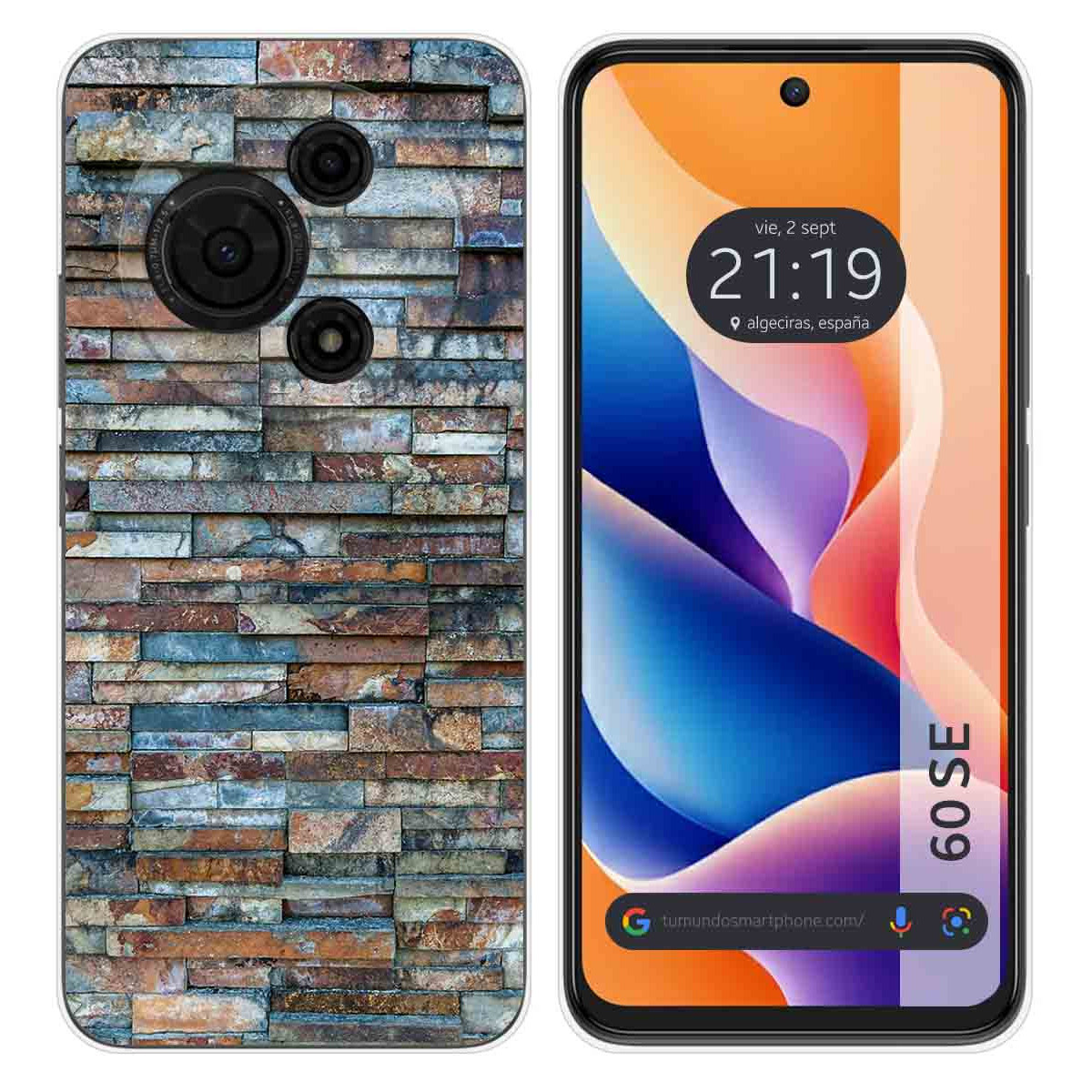 Funda Silicona para TCL 60 SE diseño Ladrillo 05 Dibujos