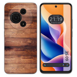 Funda Silicona para TCL 60 SE diseño Madera 02 Dibujos