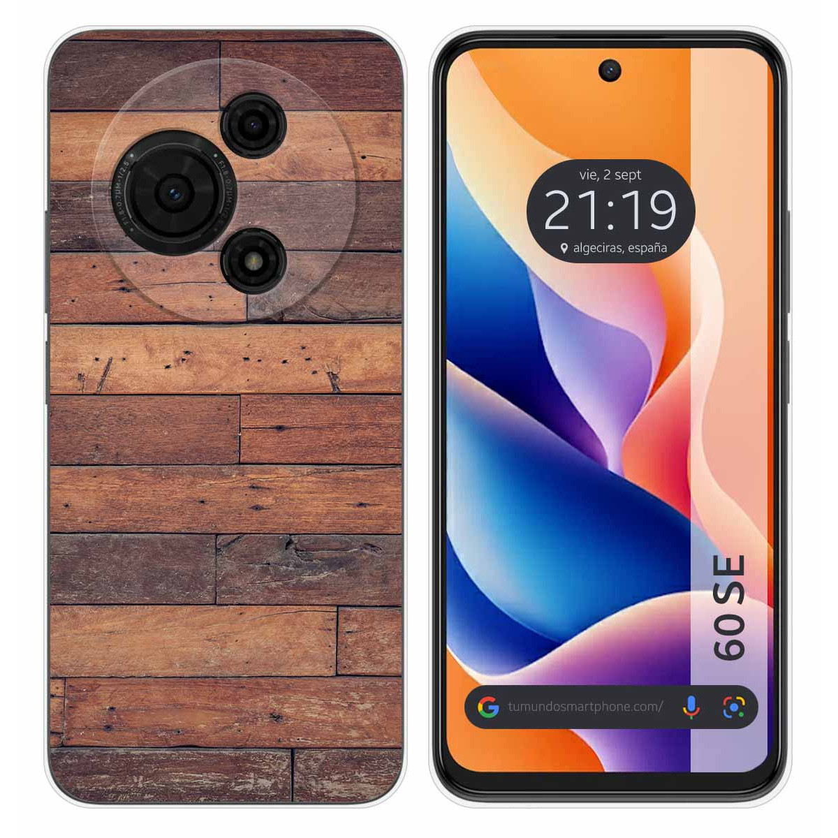 Funda Silicona para TCL 60 SE diseño Madera 03 Dibujos