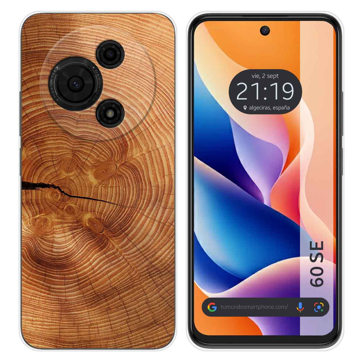 Funda Silicona para TCL 60 SE diseño Madera 04 Dibujos