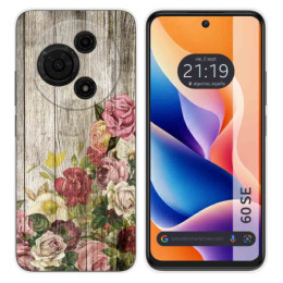 Funda Silicona para TCL 60 SE diseño Madera 08 Dibujos