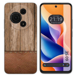 Funda Silicona para TCL 60 SE diseño Madera 09 Dibujos