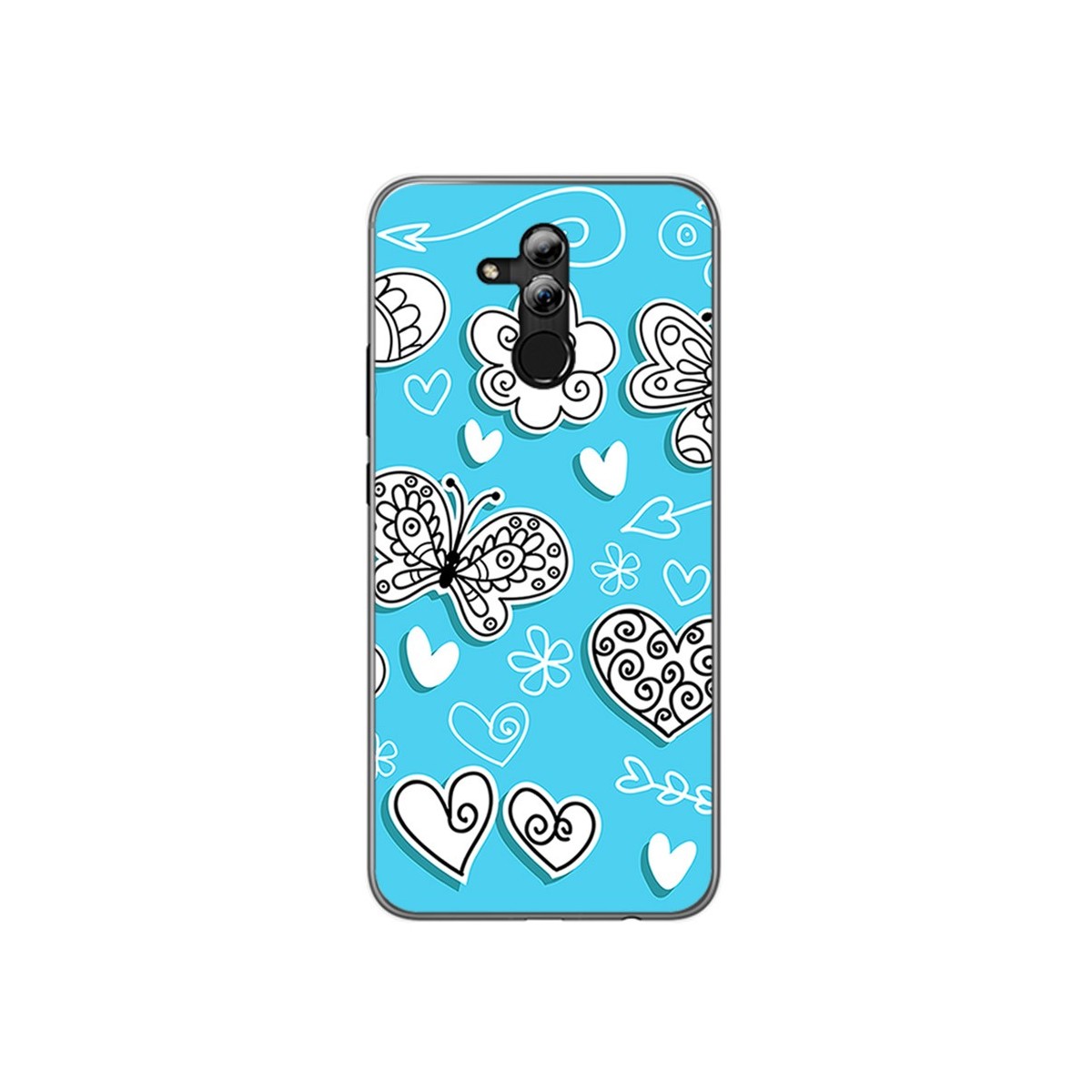 Funda Gel Tpu para Huawei Mate 20 Lite Diseño Mariposas Dibujos