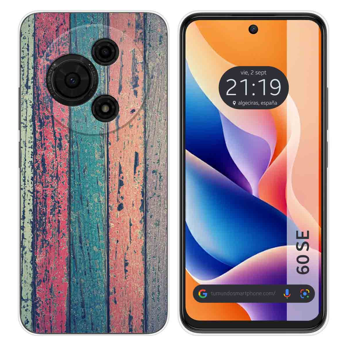 Funda Silicona para TCL 60 SE diseño Madera 10 Dibujos