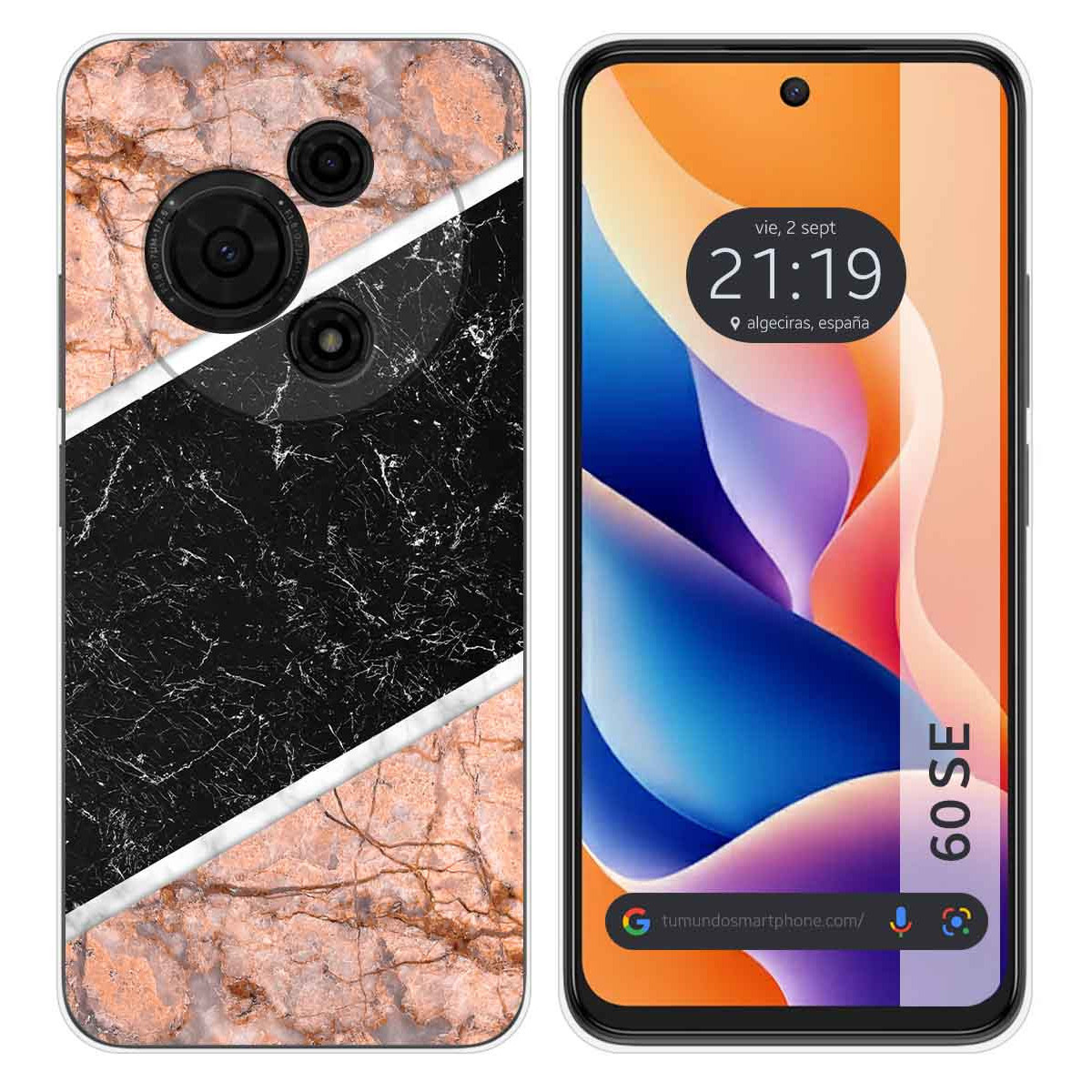 Funda Silicona para TCL 60 SE diseño Mármol 07 Dibujos