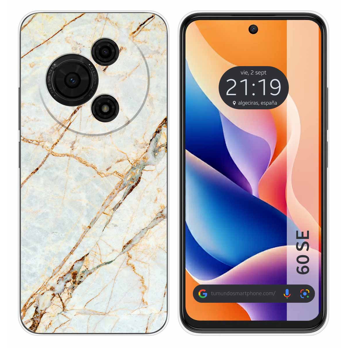 Funda Silicona para TCL 60 SE diseño Mármol 13 Dibujos