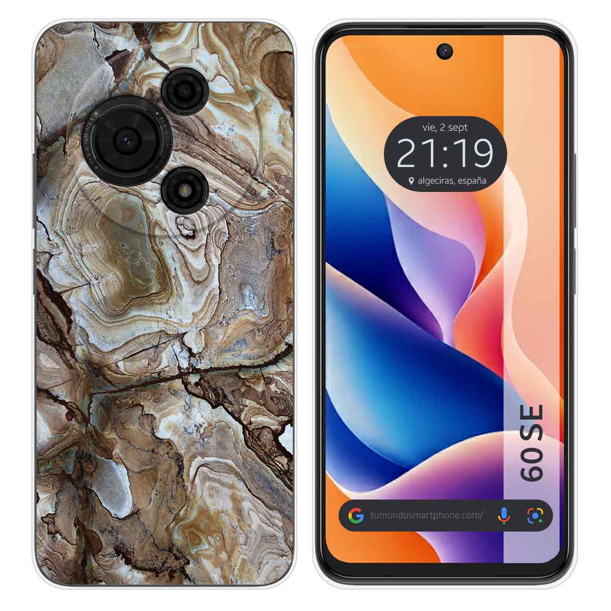 Funda Silicona para TCL 60 SE diseño Mármol 14 Dibujos