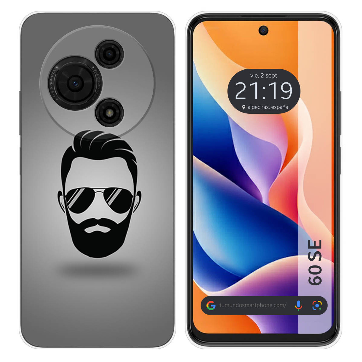 Funda Silicona para TCL 60 SE diseño Barba Dibujos