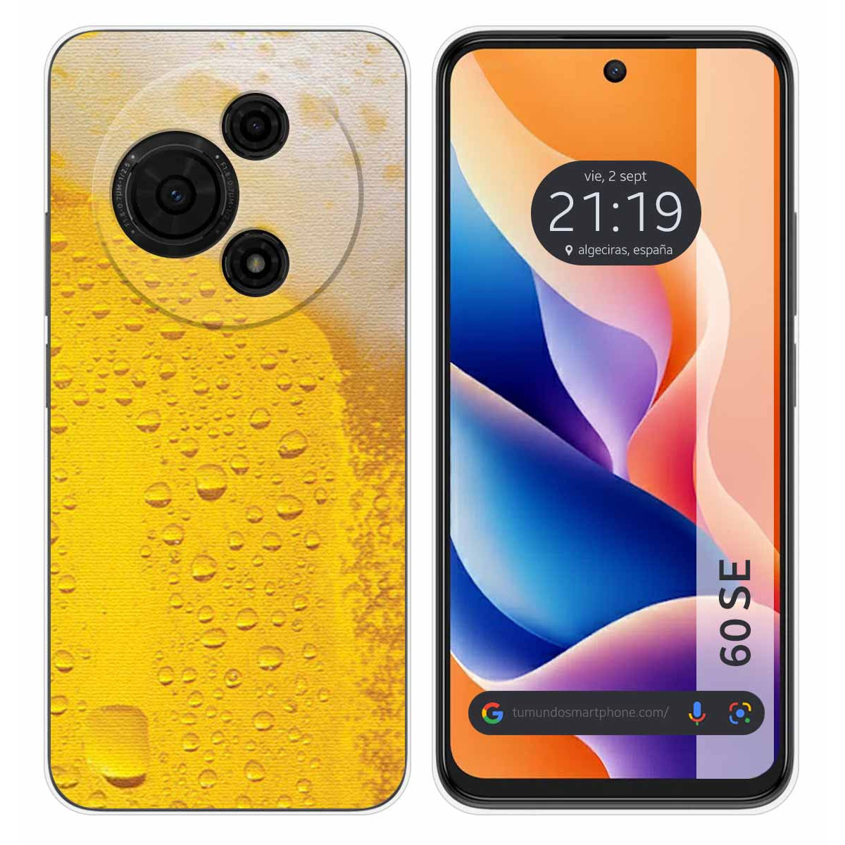 Funda Silicona para TCL 60 SE diseño Cerveza Dibujos